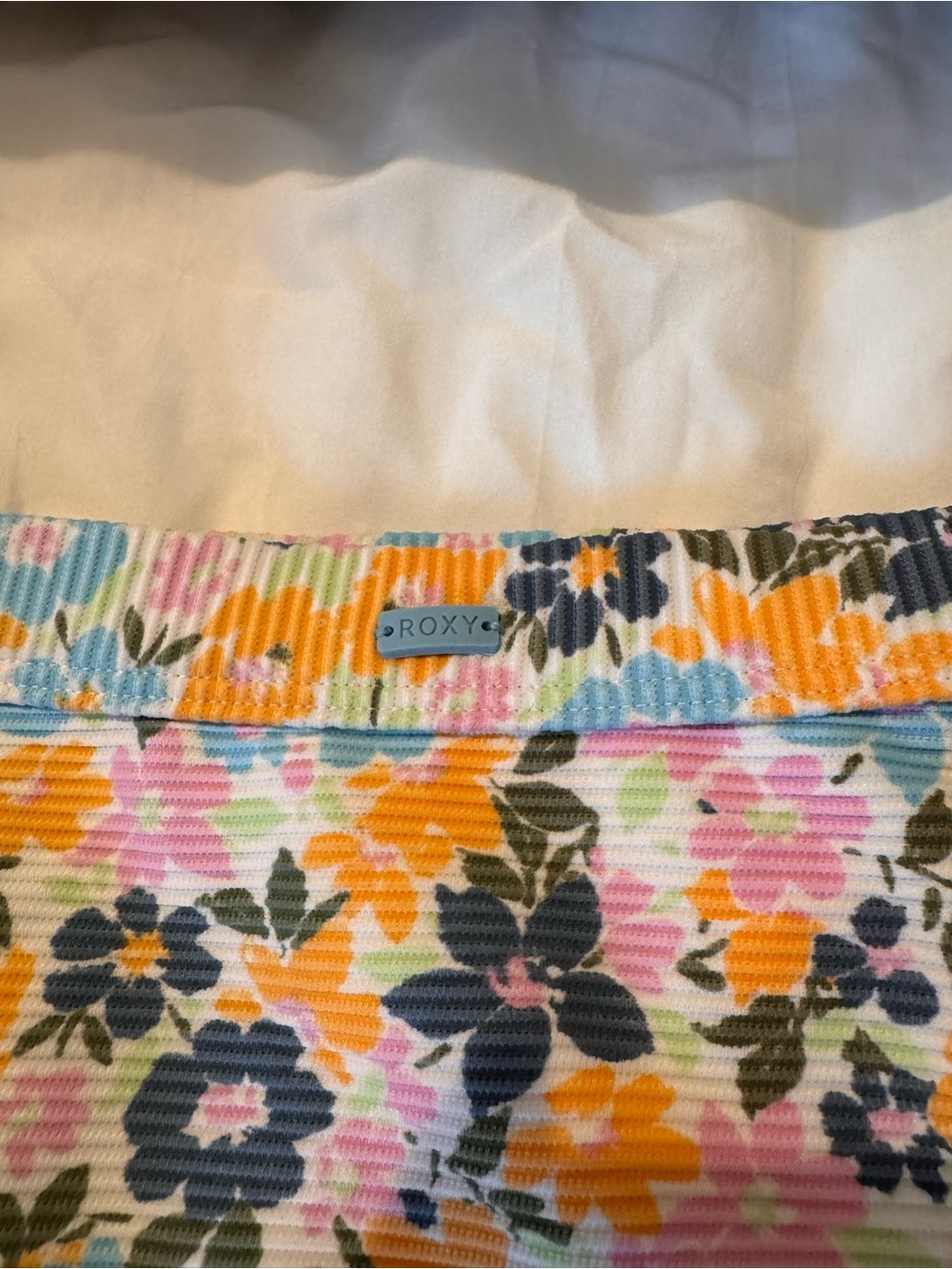 Roxy Floral Ribbed Bikini Bathing Suit Bottom - Picture 3 of 5